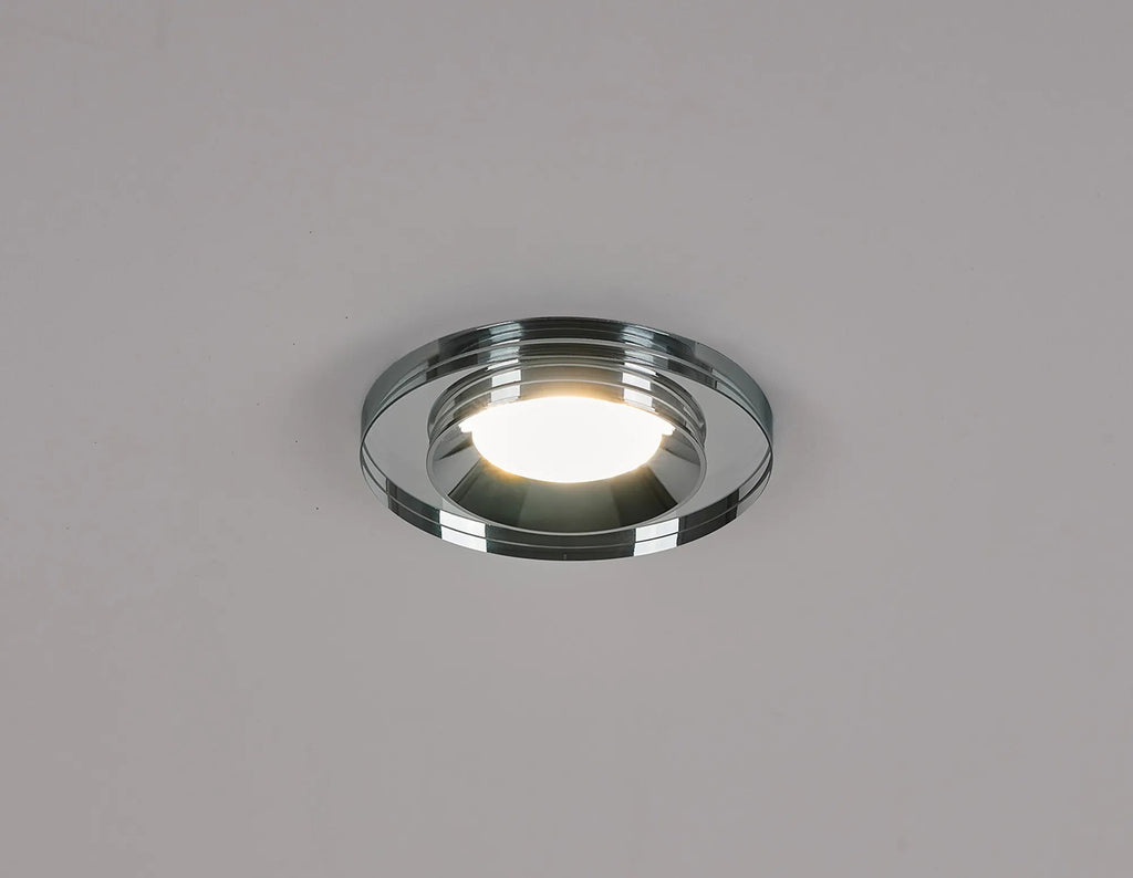 Luminosity Designs - Giza Sleek Designer Colour Selectable IP65 Downlight With Shallow Crystal Circular Bezel - Luminosity Designs Ltd