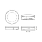 Luminosity Designs - Giza Sleek Designer Colour Selectable IP65 Downlight With Shallow Crystal Circular Bezel - Luminosity Designs Ltd