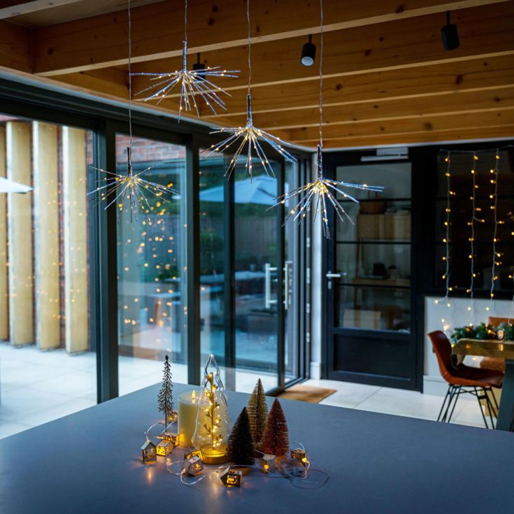 lse - Glass Battery Operated Christmas Tree with 20 LED Lights - Luminosity Designs Ltd