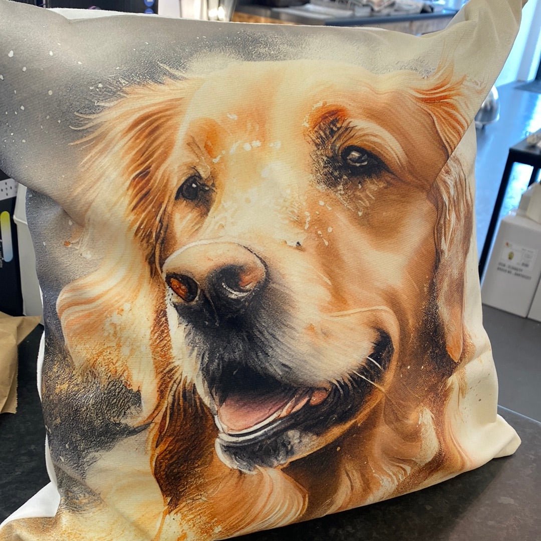 Luminosity Designs - Golden retriever Couch Cushion - Luminosity Designs Ltd
