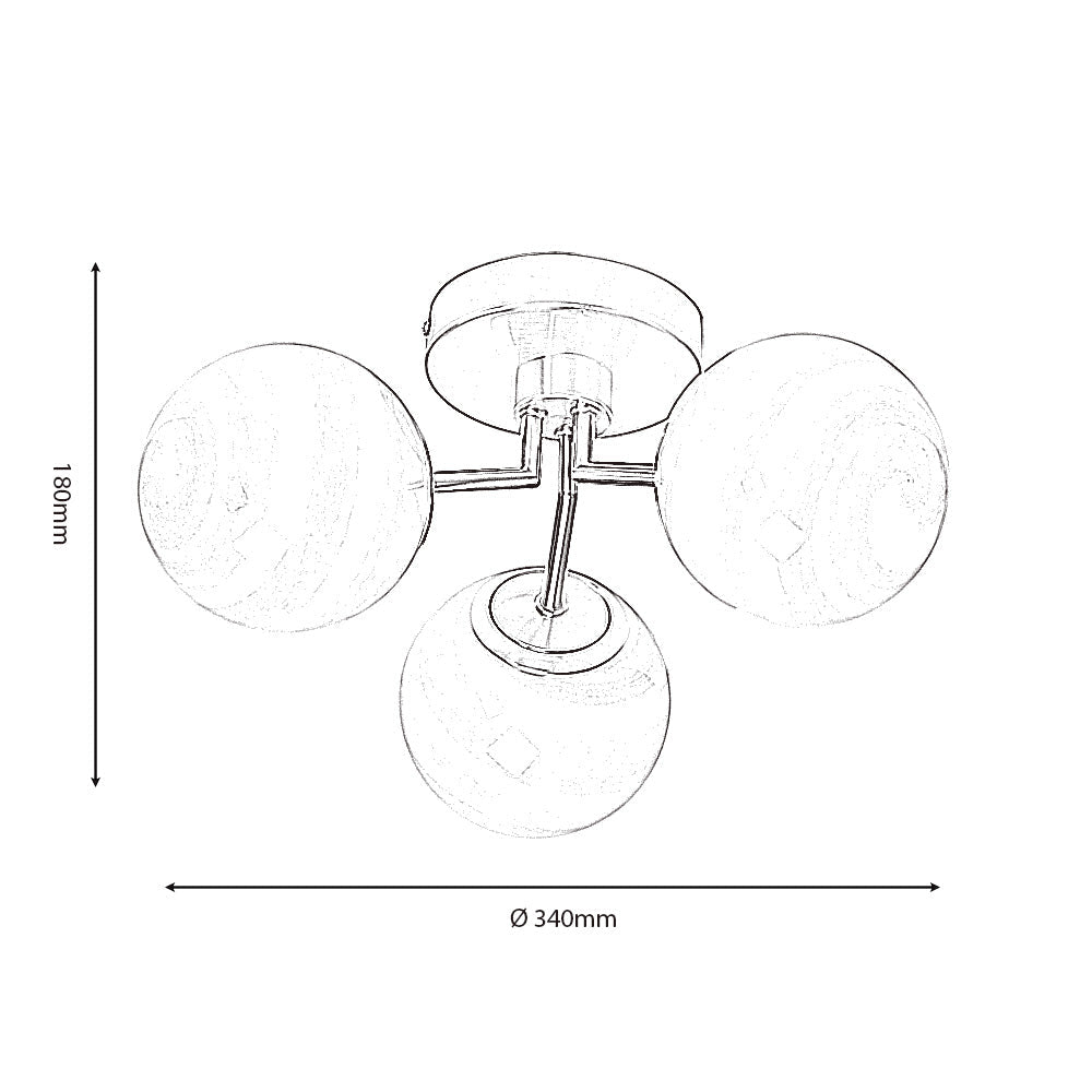 Luminosity Designs Ltd - Grafton Living Set including Multi Pendant, Semi Flush and G9 Bulb set - Luminosity Designs Ltd