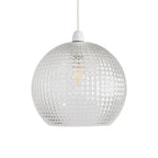 Granby Non Electric Open Ball Glass Square Faceted Shade for Ceiling Pendants (Oaks 4486 NE) - Luminosity Designs Ltd