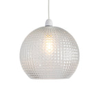 Granby Non Electric Open Ball Glass Square Faceted Shade for Ceiling Pendants (Oaks 4486 NE) - Luminosity Designs Ltd