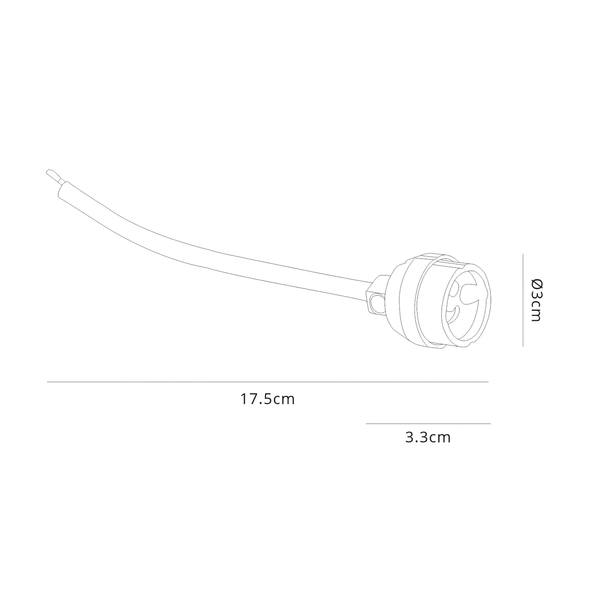 Luminosity Designs - GU10 17.5cm Lampholder With Tails - Luminosity Designs Ltd