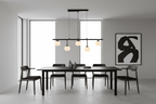Oaks Lighting - Hadden Hadden 5 Light Bar With Black Framework and Opal Ribbed Glass, 5x G9 Bulbs - Luminosity Designs Ltd