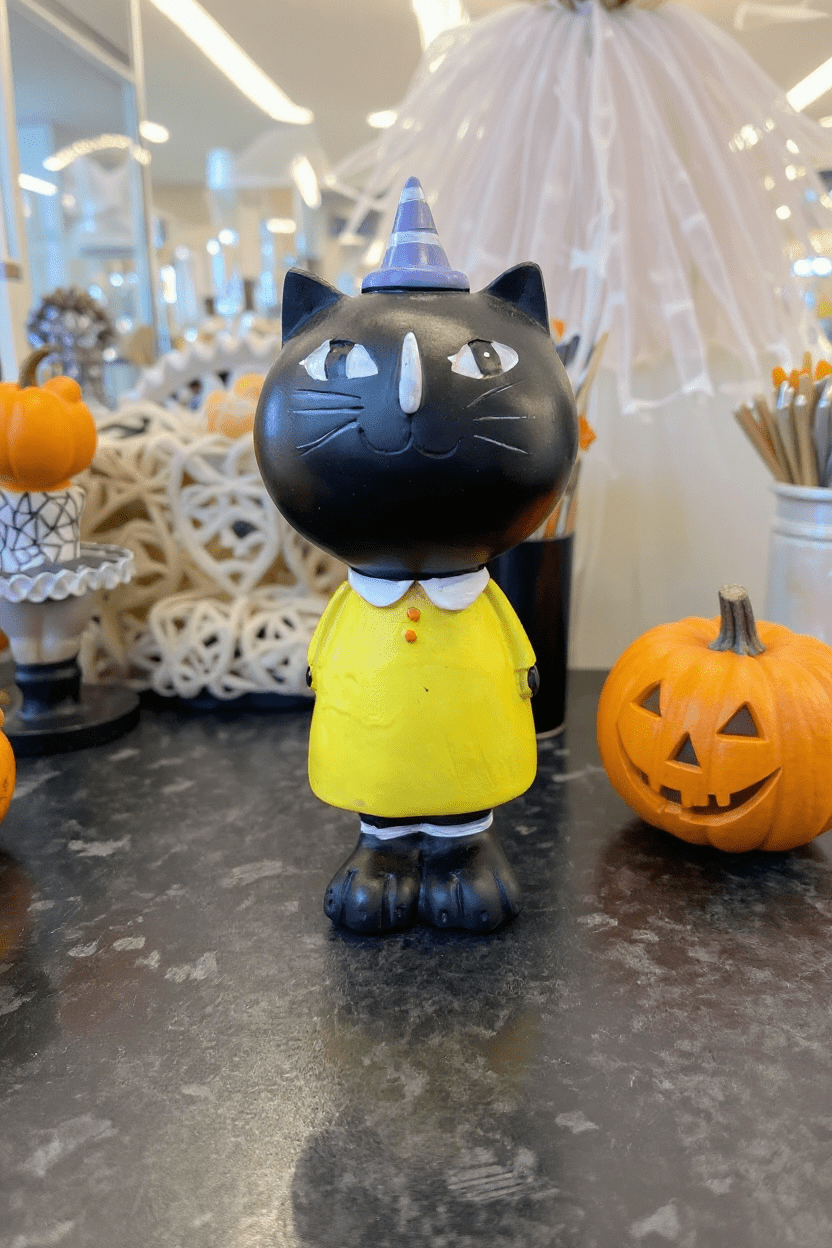 Luminosity Designs - Halloween Cat Ceramic Figurine - Luminosity Designs Ltd