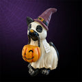 Luminosity Designs - Halloween Cat Ghost Light Up Ceramic Figure - Luminosity Designs Ltd
