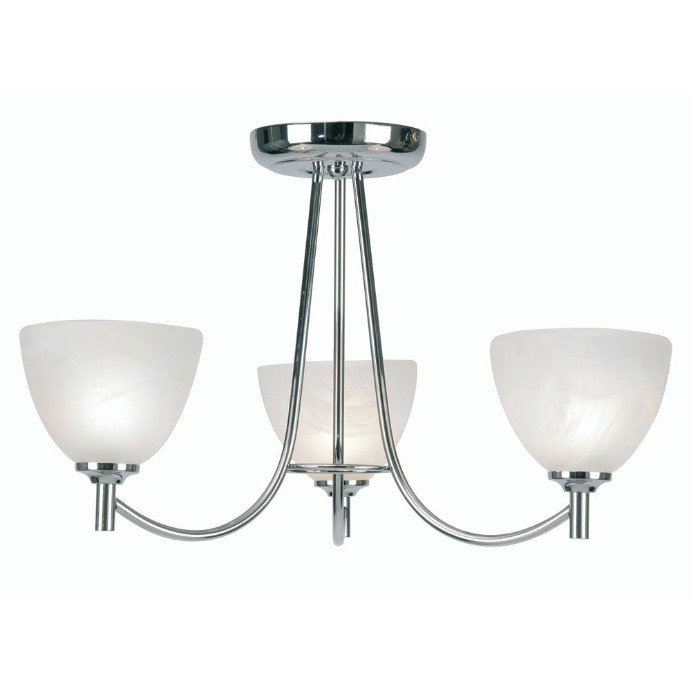 Oaks Lighting - Hamburg Traditional Style Semi Flush Ceiling Light, 3x G9 (Oaks 1178/3) - Luminosity Designs Ltd