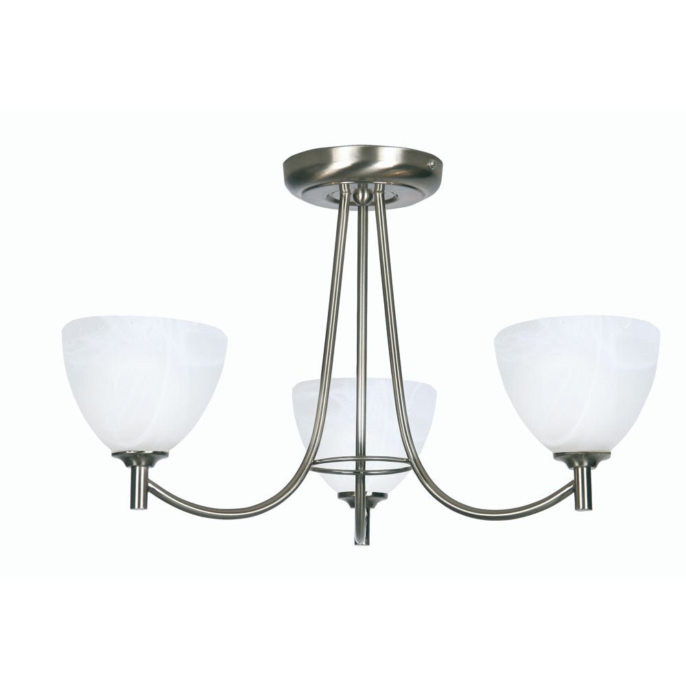 Oaks Lighting - Hamburg Traditional Style Semi Flush Ceiling Light, 3x G9 (Oaks 1178/3) - Luminosity Designs Ltd
