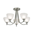 Oaks Lighting - Hamburg Traditional Style Semi Flush Ceiling Light, 5x G9 (Oaks 1178/5) - Luminosity Designs Ltd