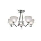 Oaks Lighting - Hamburg Traditional Style Semi Flush Ceiling Light, 5x G9 (Oaks 1178/5) - Luminosity Designs Ltd