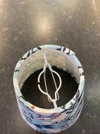 Luminosity Designs - Hand Crafted Candle Clip 6” Lampshade - Blue Vintage Floral - Luminosity Designs Ltd
