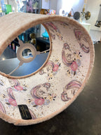 Luminosity Designs - Hand Crafted Drum Ceiling Lampshade - Pink Unicorns - Luminosity Designs Ltd