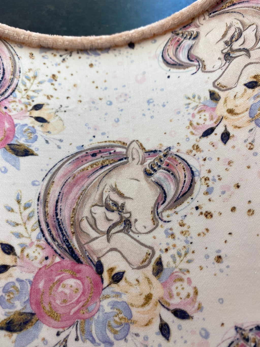 Luminosity Designs - Hand Crafted Drum Ceiling Lampshade - Pink Unicorns - Luminosity Designs Ltd