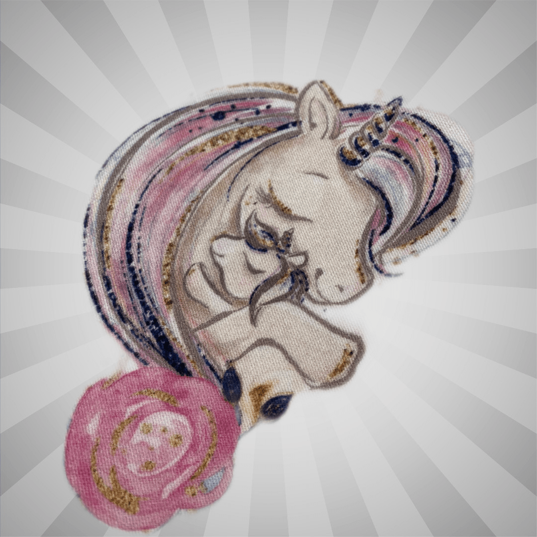 Luminosity Designs - Hand Crafted Drum Ceiling Lampshade - Pink Unicorns - Luminosity Designs Ltd