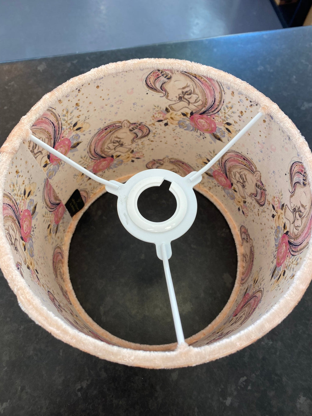 Luminosity Designs - Hand Crafted Drum Ceiling Lampshade - Pink Unicorns - Luminosity Designs Ltd
