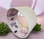 Luminosity Designs - Hand Crafted Drum Lampshade - Blue Moon Roses - Luminosity Designs Ltd