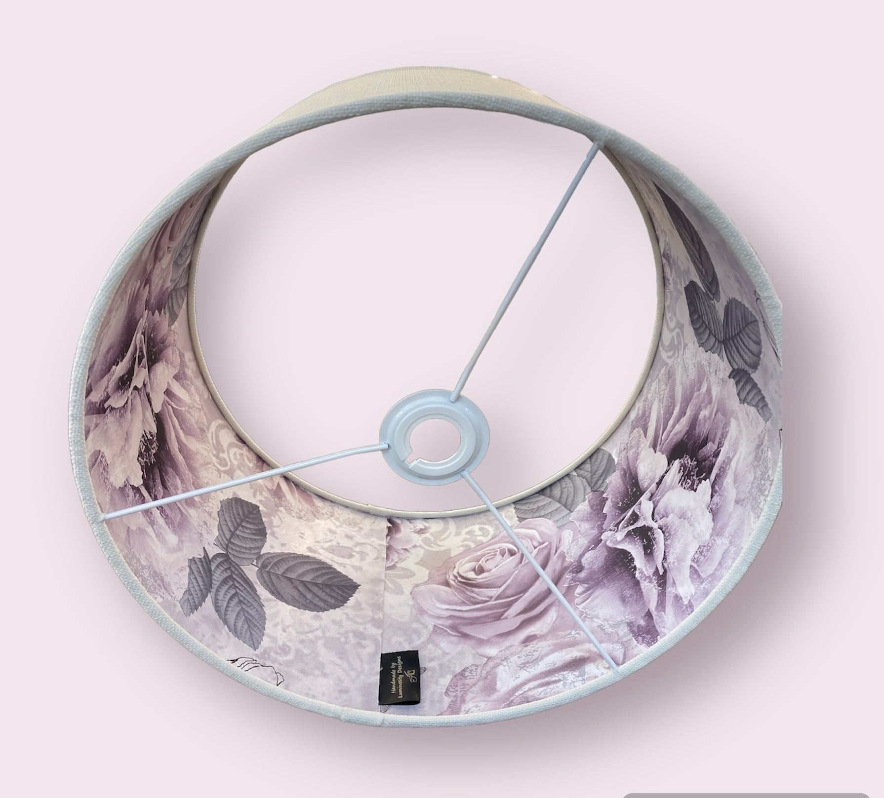 Luminosity Designs - Hand Crafted Drum Lampshade - Blue Moon Roses - Luminosity Designs Ltd