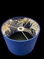 Luminosity Designs - Hand Crafted Drum Lampshade - Blue Palms - Luminosity Designs Ltd