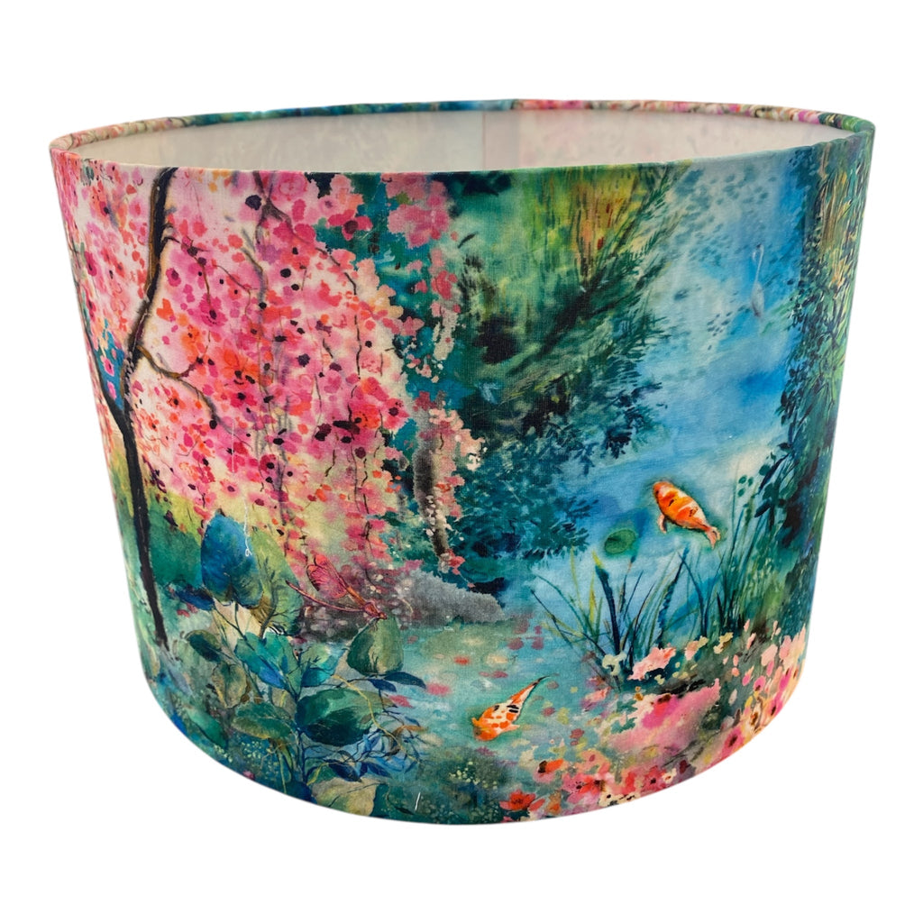 Luminosity Designs - Hand Crafted Drum Lampshade - Koi Pond - Luminosity Designs Ltd