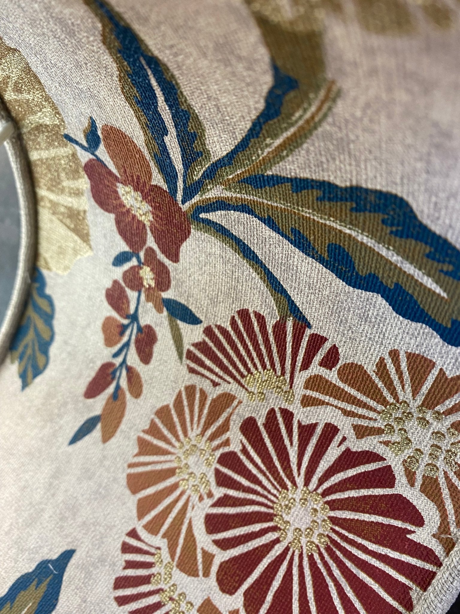 Luminosity Designs - Hand Crafted Drum Lampshade - Linen Marigolds - Luminosity Designs Ltd