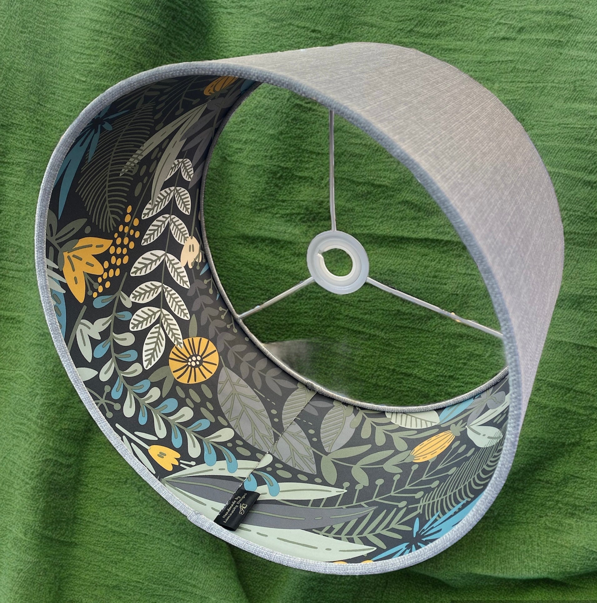 Luminosity Designs - Hand Crafted Drum Lampshade - Sage - Luminosity Designs Ltd