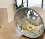 Luminosity Designs - Hand Crafted Drum Lampshade - Sage Floral - Luminosity Designs Ltd