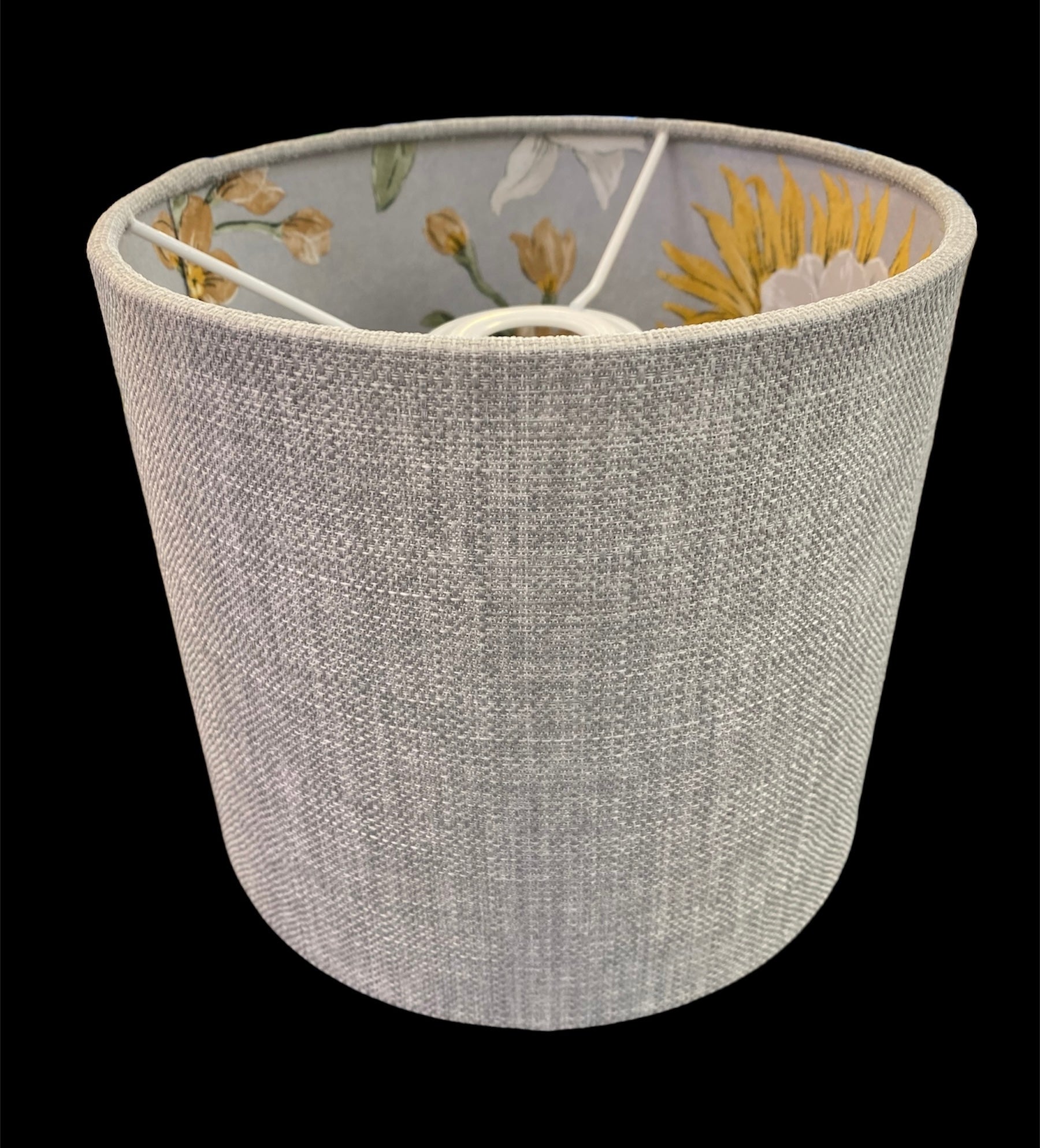 Luminosity Designs - Hand Crafted Drum Lampshade - Sage Floral - Luminosity Designs Ltd
