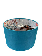 Luminosity Designs - Hand Crafted Drum Lampshade - Teal Tropic - Luminosity Designs Ltd