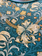 Luminosity Designs - Hand Crafted Drum Lampshade - Teal William Morris - Luminosity Designs Ltd