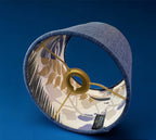 Luminosity Designs - Hand Crafted Drum Lampshade - Tropical Denim - Luminosity Designs Ltd