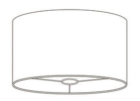 Luminosity Designs - Hand Crafted Drum Small Lampshade with Metallic Lining - 20cm - Luminosity Designs Ltd