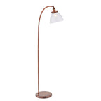 Endon - Hansen Vintage Style Metal Floor Lamp with Glass Shade, 4 Colours, 1x E27 (Endon 97591) - Luminosity Designs Ltd