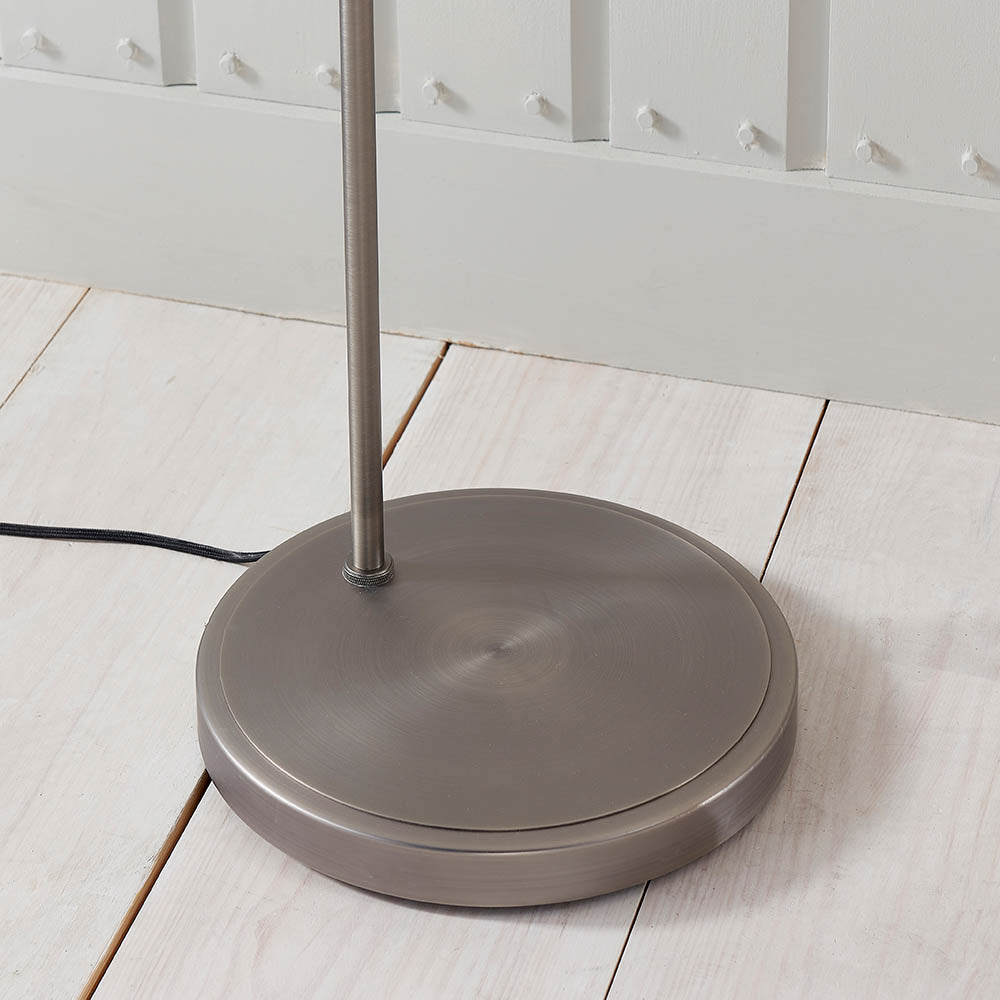 Endon - Hansen Vintage Style Metal Floor Lamp with Glass Shade, 4 Colours, 1x E27 (Endon 97591) - Luminosity Designs Ltd