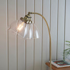 Endon - Hansen Vintage Style Metal Floor Lamp with Glass Shade, 4 Colours, 1x E27 (Endon 97591) - Luminosity Designs Ltd