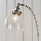 Endon - Hansen Vintage Style Metal Floor Lamp with Glass Shade, 4 Colours, 1x E27 (Endon 97591) - Luminosity Designs Ltd