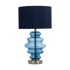 Oaks Lighting - Hartwell Glass Table Lamp with matching Coloured Shade, 1 X E27 - Luminosity Designs Ltd