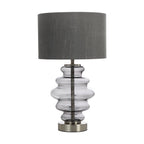 Oaks Lighting - Hartwell Glass Table Lamp with matching Coloured Shade, 1 X E27 - Luminosity Designs Ltd