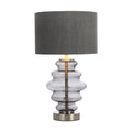 Oaks Lighting - Hartwell Glass Table Lamp with matching Coloured Shade, 1 X E27 - Luminosity Designs Ltd