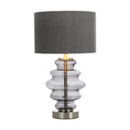 Oaks Lighting - Hartwell Glass Table Lamp with matching Coloured Shade, 1 X E27 - Luminosity Designs Ltd