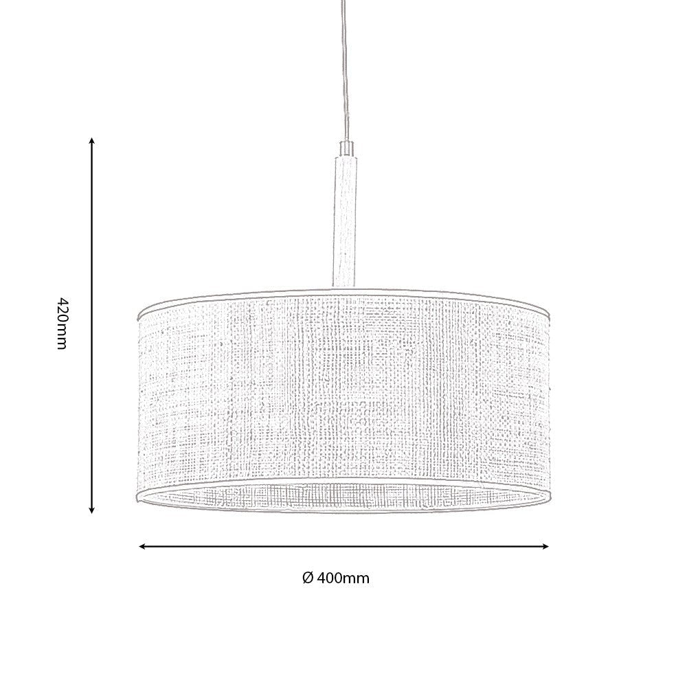 Oaks Lighting - Havelock Rustic Style Straw Weave Pendant Ceiling Light with Matt Black Detail - Luminosity Designs Ltd