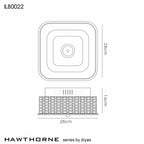 Diyas - Hawthorne LED Crystal Flush Light - Luminosity Designs Ltd