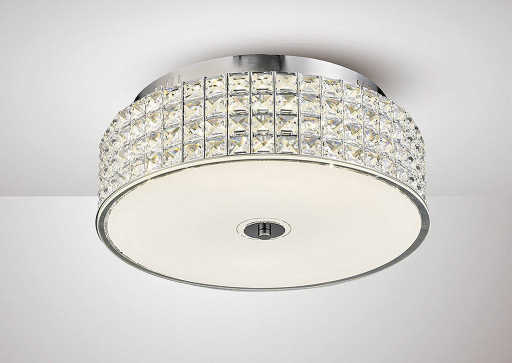 Diyas - Hawthorne LED Crystal Flush Light - Luminosity Designs Ltd