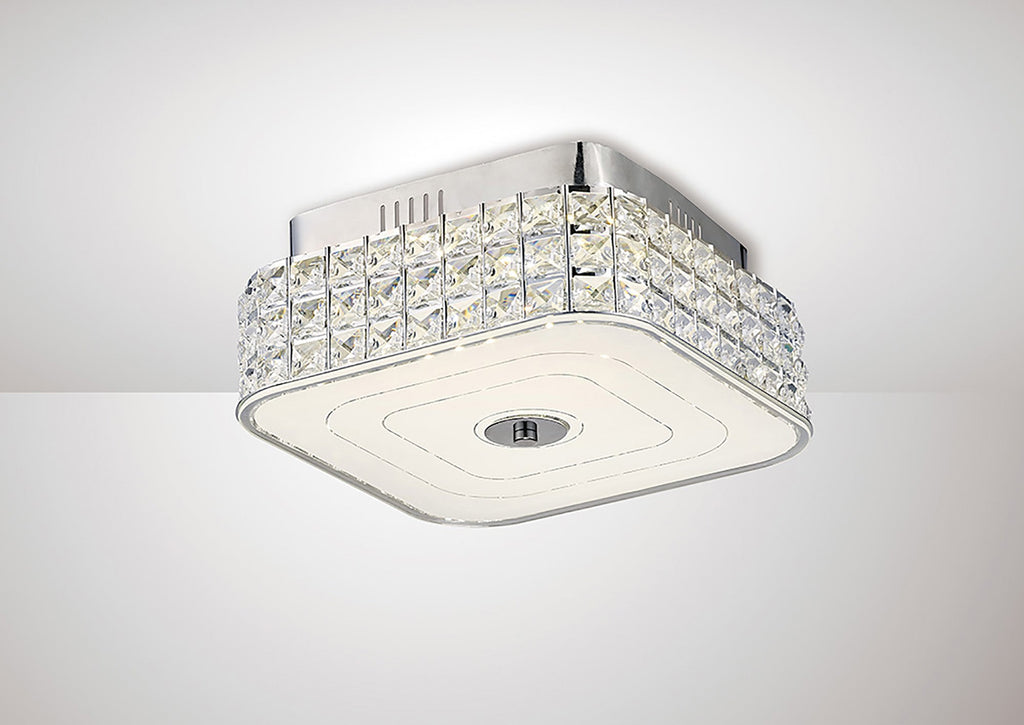 Diyas - Hawthorne LED Crystal Flush Light - Luminosity Designs Ltd