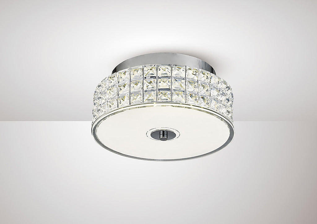 Diyas - Hawthorne LED Crystal Flush Light - Luminosity Designs Ltd