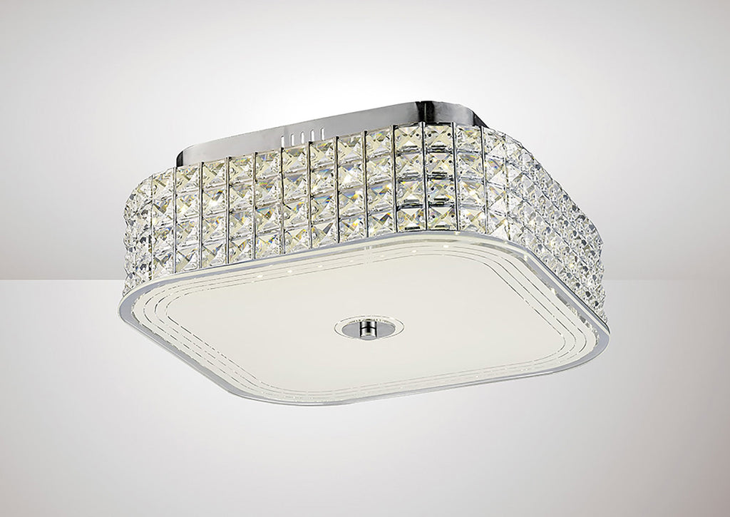 Diyas - Hawthorne LED Crystal Flush Light - Luminosity Designs Ltd