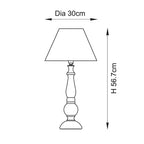 Endon - Hidcote Traditional Turned Wood Table Lamp With Ivy 30cm Vintage Shade, 1x B22 - Luminosity Designs Ltd