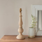 Endon - Hidcote Traditional Turned Wood Table Lamp With Ivy 30cm Vintage Shade, 1x B22 - Luminosity Designs Ltd