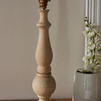 Endon - Hidcote Traditional Turned Wood Table Lamp With Ivy 30cm Vintage Shade, 1x B22 - Luminosity Designs Ltd