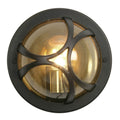 Oaks Lighting - Holford IP44 Vintage Style Outdoor Bulkhead Fitting with Tinted Glass - Luminosity Designs Ltd